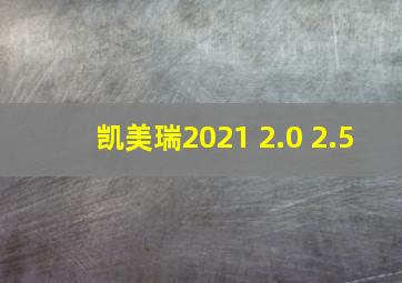 凯美瑞2021 2.0 2.5